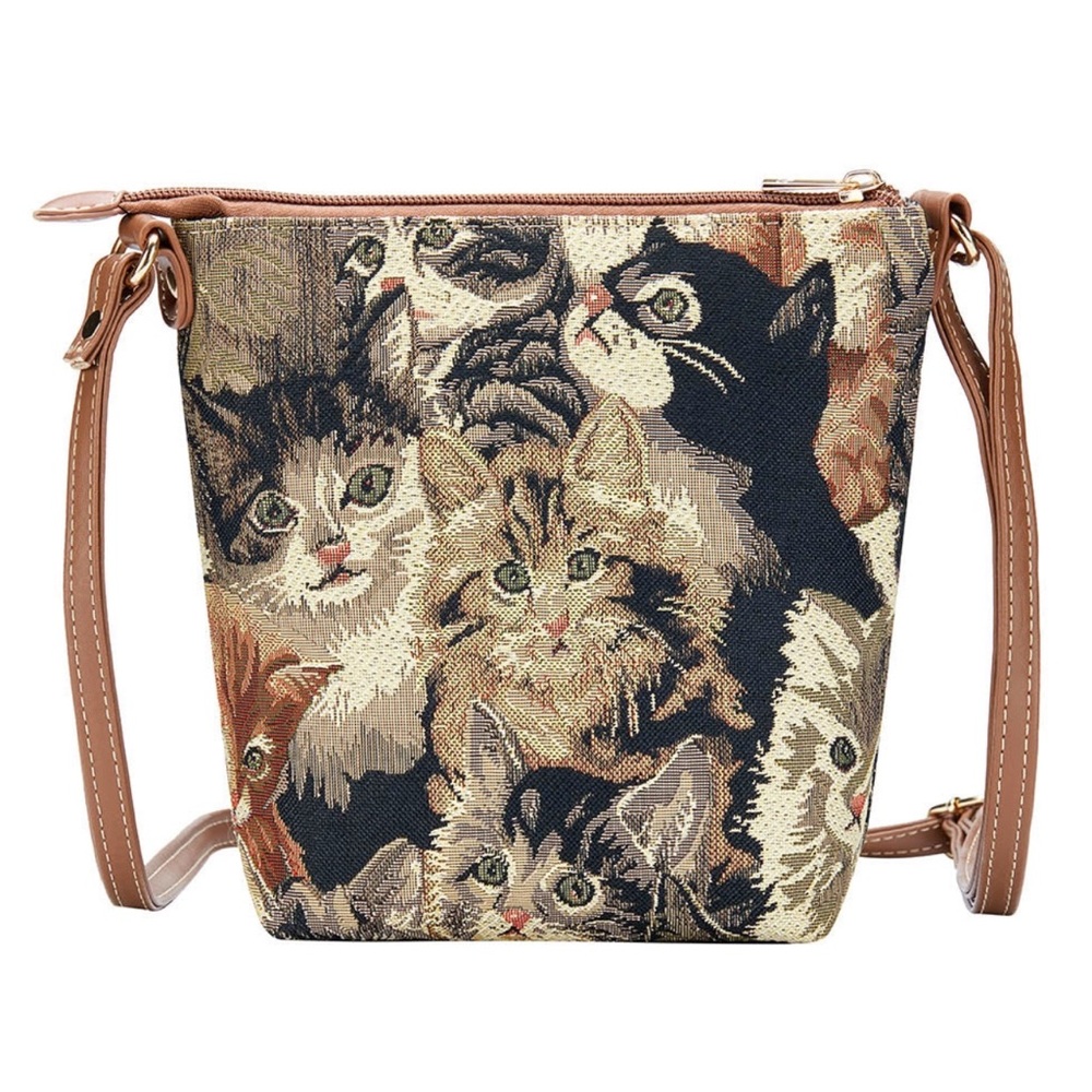 Cat Tapestry Sling Bag